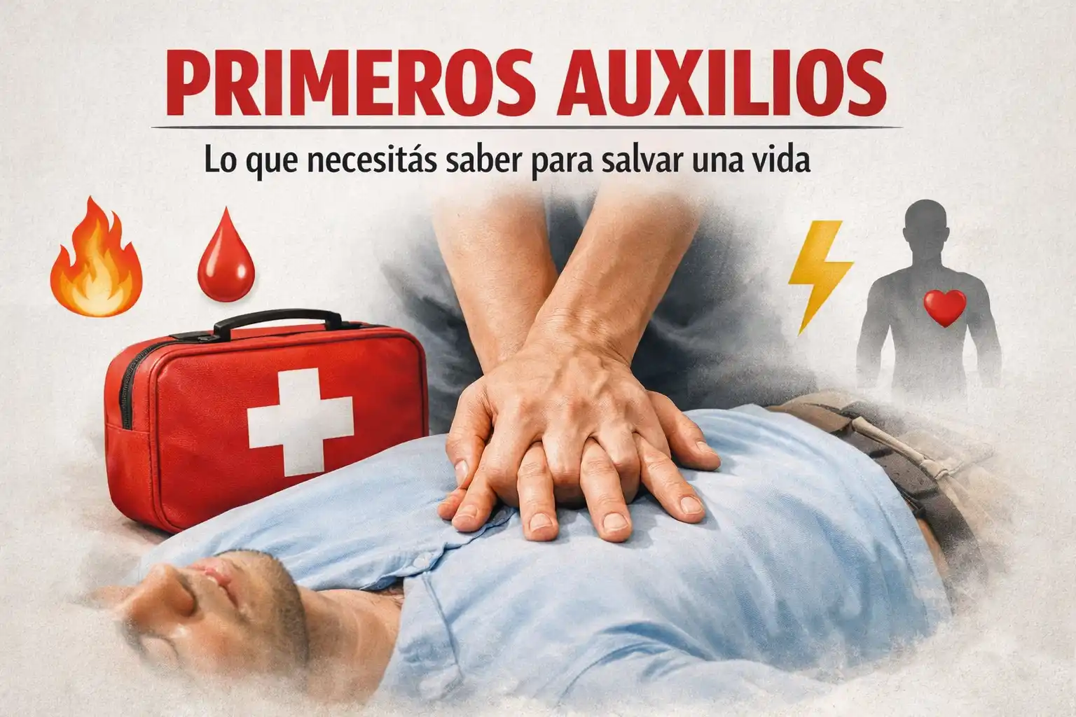 guía de primeros auxilios básicos: RCP, maniobra de Heimlich, hemorragias y emergencias más comunes